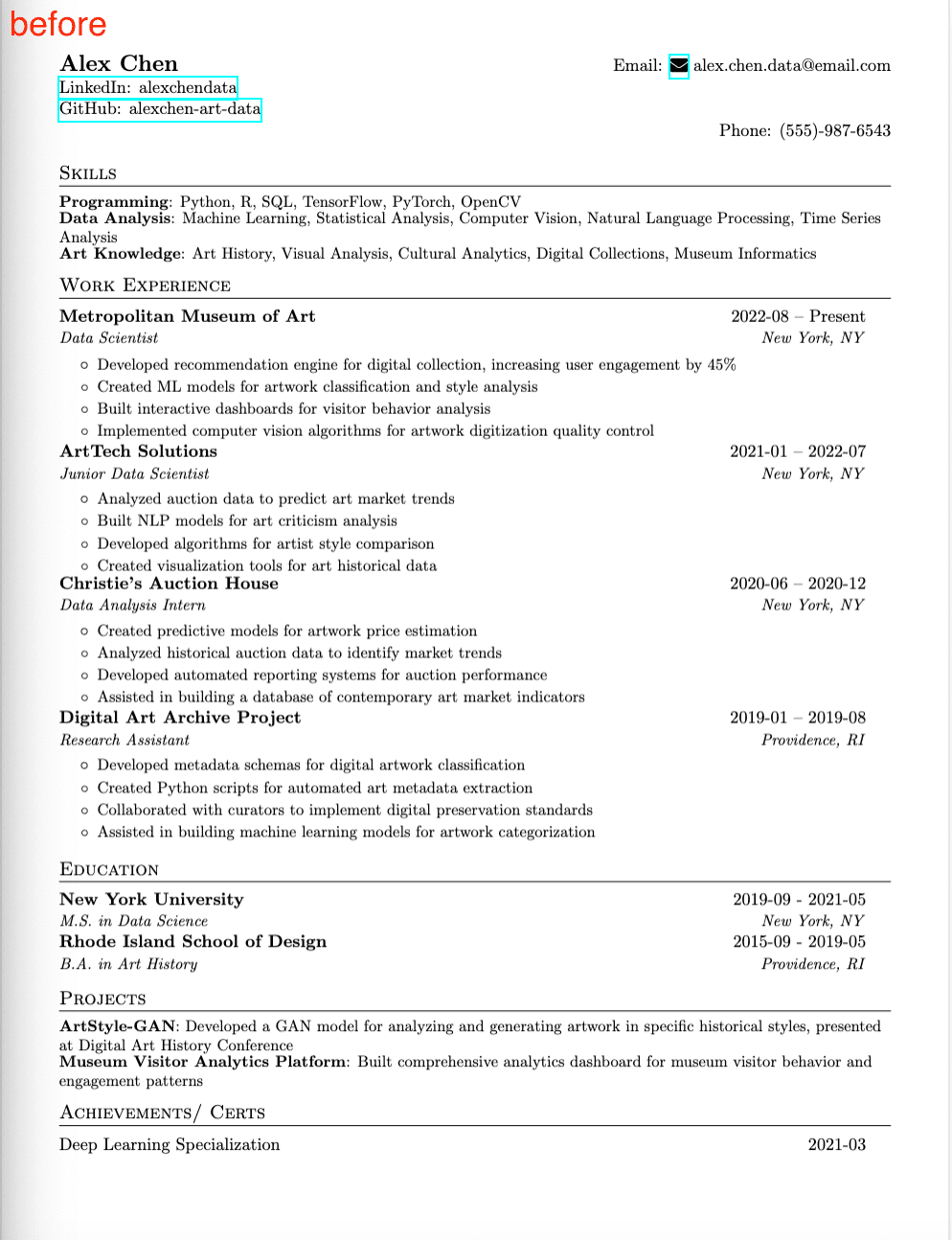 Before Resume